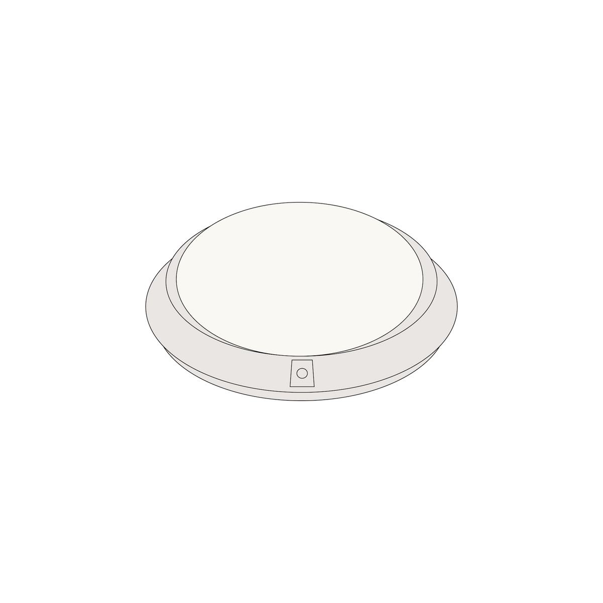 Lens with ring FALLING alu pol • GRAU