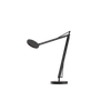 Design Schreibtischleuchte John in mattschwarz mit schwenkbarem Kopf und rundem Standfuß von GRAU