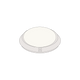 Linse mit Ring white von GRAU B2C, runde LED-Designerleuchte mit minimalistischem, weißem Metallring und gleichmäßig warmem Licht.