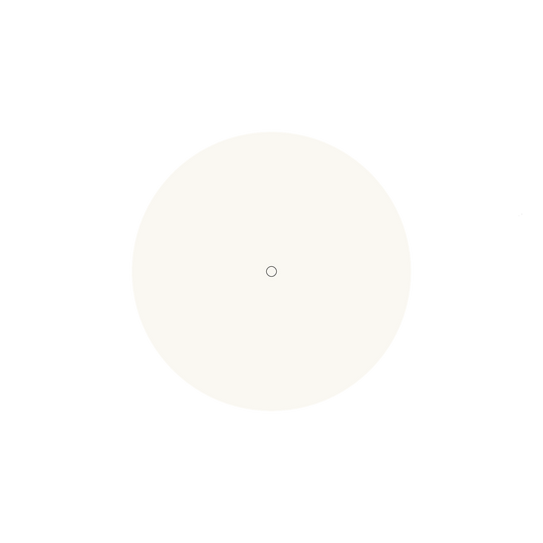 Glas / Spare glass SATURN 50 von GRAU B2C, runde klare Glasplatte mit feiner Lichtstreuung und modernem Designmerkmal.