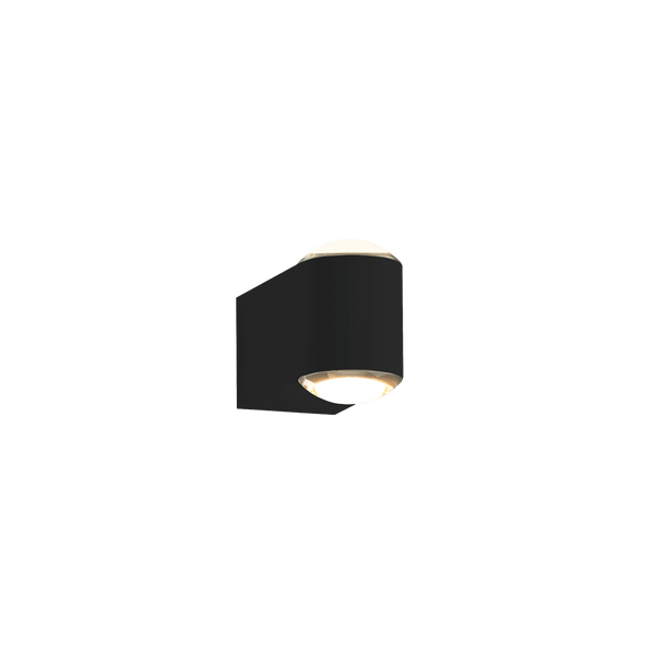 LED-Wandleuchte Globe Wall 6 leuchtet gleichmäßig nach oben und unten - mattschwarze Beschichtung von GRAU