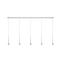 Falling Sun Trace von GRAU, elegante LED-Tischleuchte mit fünf dimmbaren, minimalistischen Leuchten im warmen Lichtdesign.