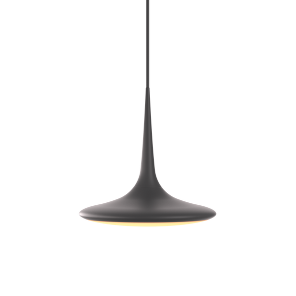 Falling Leaf von GRAU, elegante dimmbare Tischleuchte aus Aluminium mit blendfreier Linse und warmem Lichtdesign.