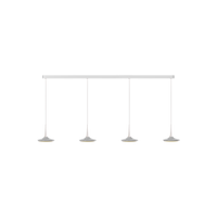 Falling Leaf Trace von GRAU, dimmbare Designer-Tischleuchte mit vier LED-Linsen, minimalistisches Lichtdesign in elegantem Weiß.