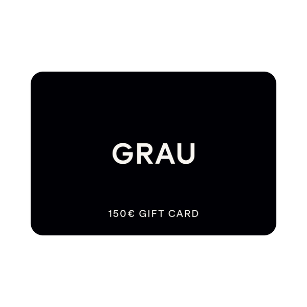 GRAU Gutschein - Gift Card 150€ schwarz minimalistisch elegant für Designleuchten und modernes Lichtkonzept von GRAU.