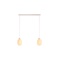 Sun Duo von GRAU, minimalistische Designerleuchte mit mundgeblasenen Glaslampen und warmem, dimmbarem Licht.