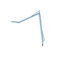 John USM/Vitra Tischleuchte aus eloxiertem Aluminium mit flexiblen Federgelenken, dimmbarem LED-Licht, entblendeter Optik von GRAU.
