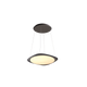 Moderne Pendelleuchte Flying mit flachem Design, schwebend an vier filigranen Seilen in schwarz von GRAU