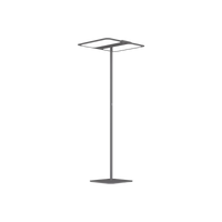 Xt-s Two von GRAU, minimalistische LED-Stehleuchte mit flachem Leuchtenkopf und homogenem, blendfreiem Lichtdesign.