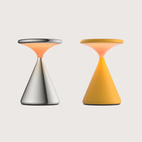 Salt Bundle von GRAU mit zwei modernen, dimmbaren Designerleuchten aus Metall in Grau und Gelb mit warmem Licht